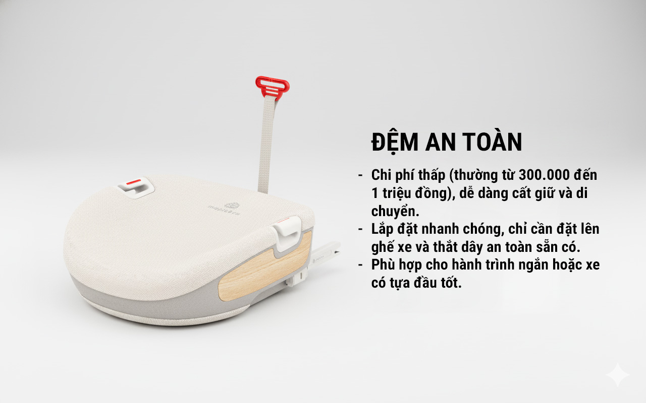Đệm an toàn cho trẻ nhỏ trên ô tô