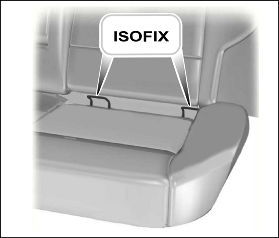 Thao tác đẩy mạnh ghế trẻ em vào các điểm neo ISOFIX phía dưới để tạo sự kết nối cứng cáp