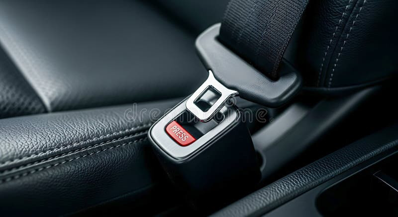 Cận cảnh vị trí chốt cài dây an toàn ma sát với ghế da gây tiếng kêu khó chịu