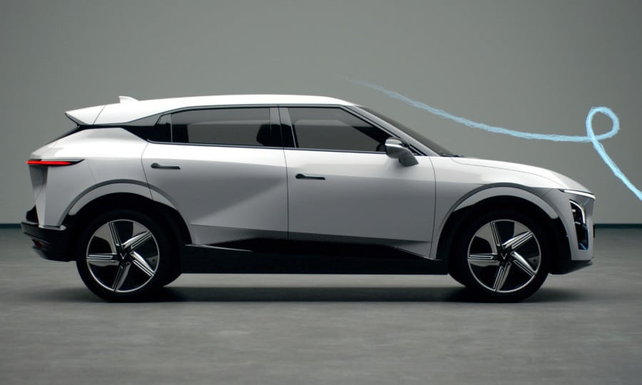 Xe điện VinFast VF MPV 7 đang sạc tại trạm sạc công cộng hiện đại