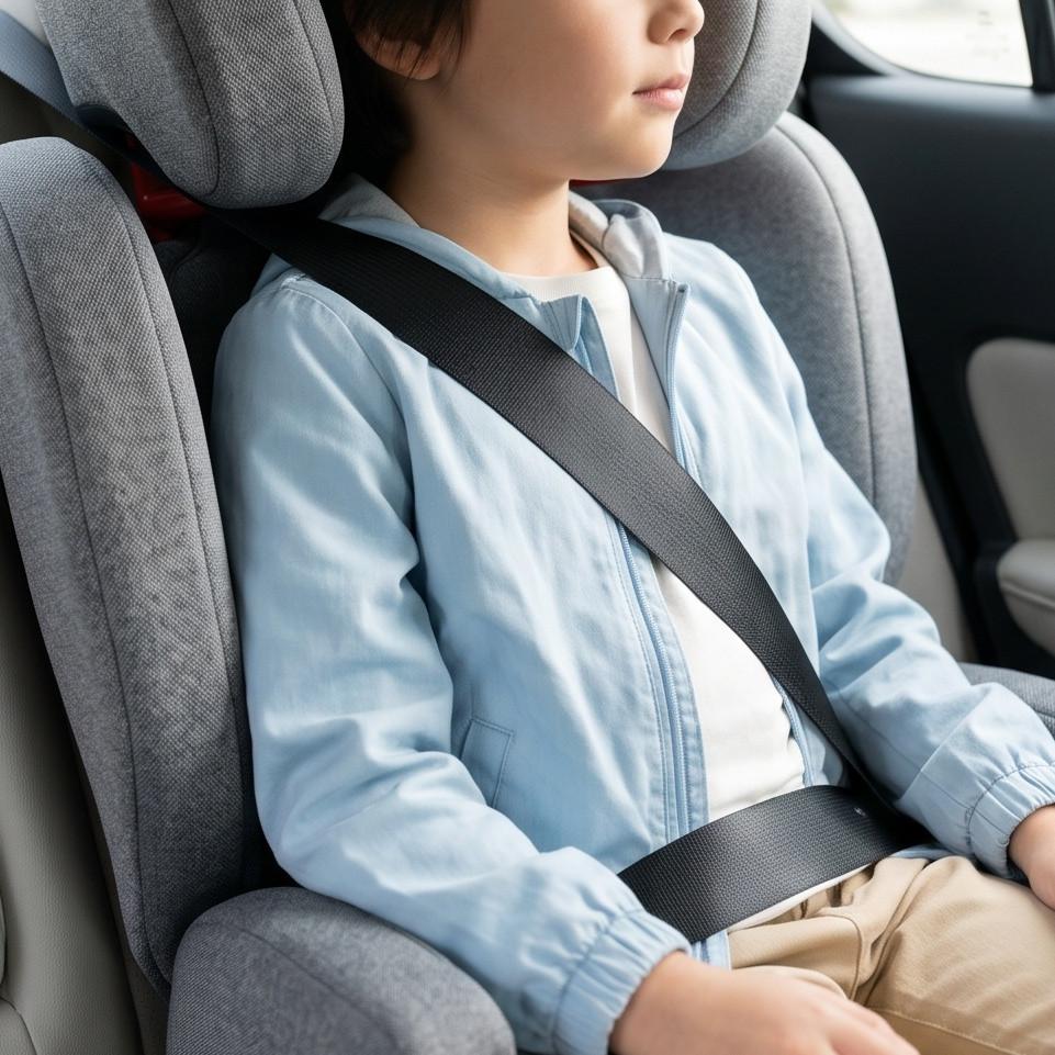Sử dụng đệm an toàn trẻ em trên ô tô Honda City cho trẻ lớn giúp dây đai đi đúng vị trí