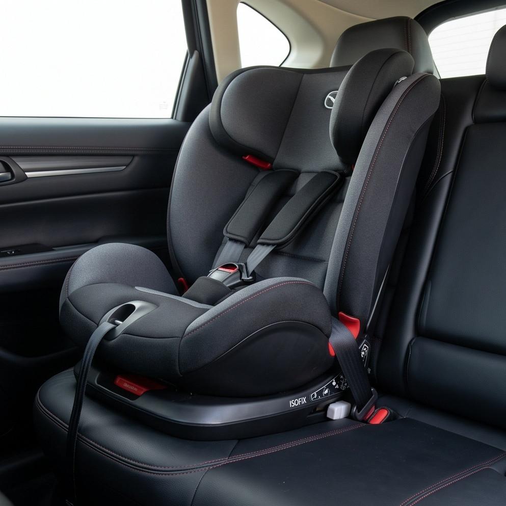 Lắp đặt ghế an toàn cho trẻ em trên ô tô Mazda CX-5 sử dụng hệ thống ISOFIX chuẩn
