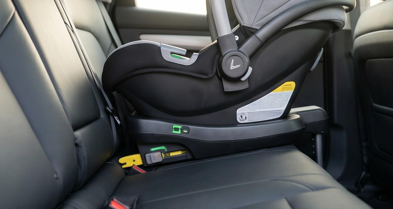 Lắp đặt ghế an toàn cho trẻ em trên ô tô Vinfast VF8 sử dụng hệ thống ISOFIX chắc chắn