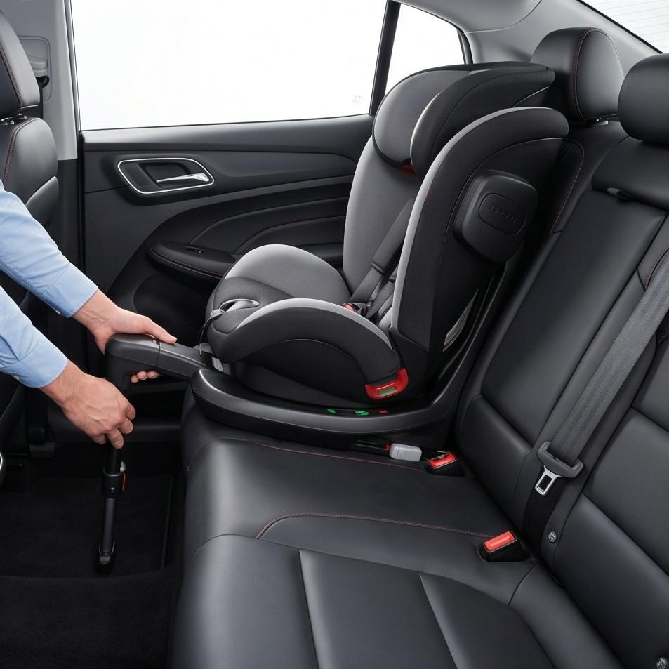 Lắp đặt ghế an toàn cho trẻ em sử dụng chốt ISOFIX trên hàng ghế sau xe MG5