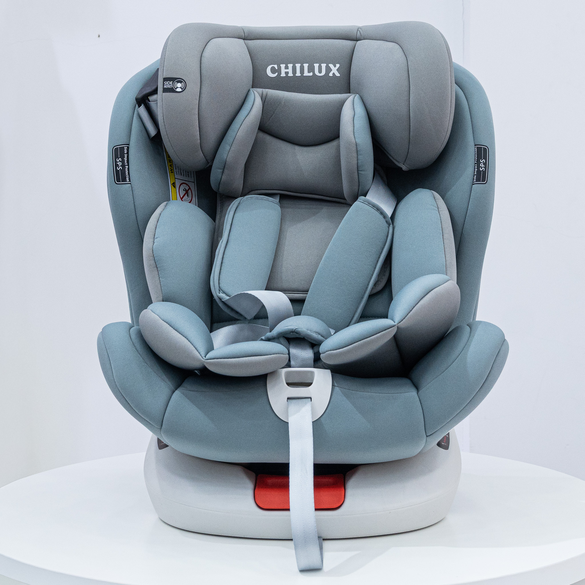 Cận cảnh hệ thống bảo vệ tác động bên của ghế an toàn trẻ em Chilux Roy 360 đạt chuẩn E8