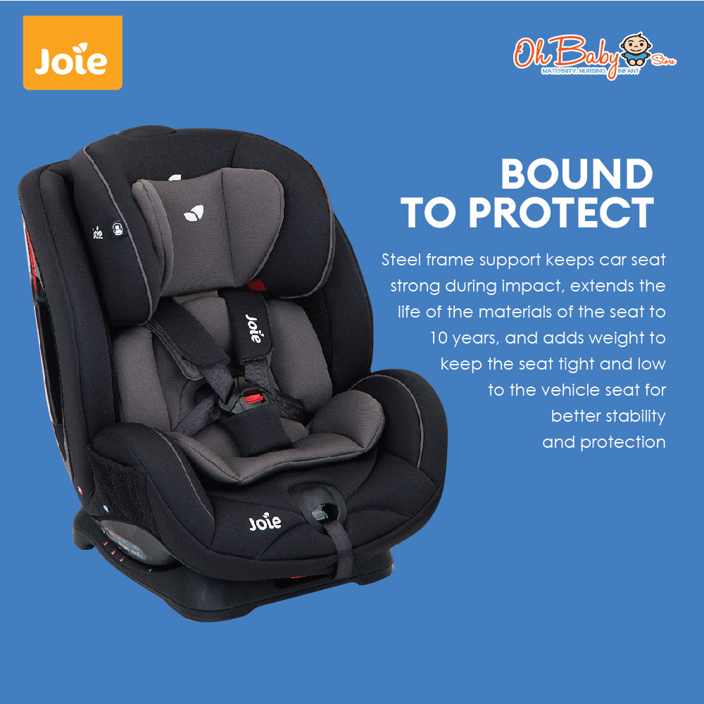 Cấu tạo khung thép kiên cố bên trong dòng ghế an toàn trẻ em Joie Stages