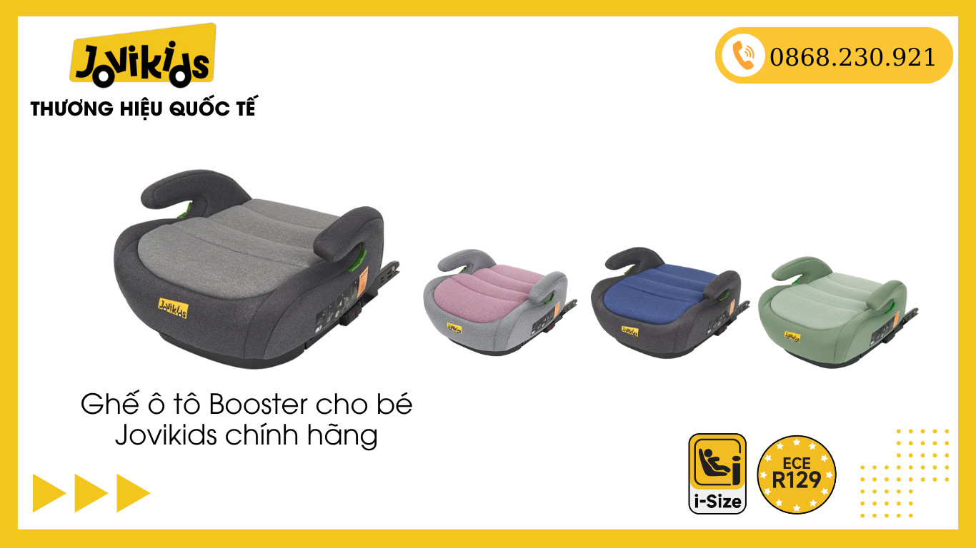 Ghế ô tô booster giúp điều chỉnh vị trí dây an toàn phù hợp với cơ thể trẻ