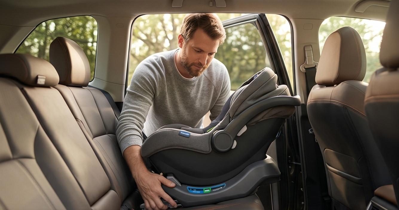 Hướng dẫn lắp đặt nôi an toàn trên ô tô cho trẻ sơ sinh đúng cách trên xe Forester