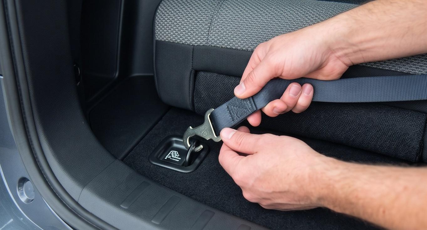 Kỹ thuật móc dây Top Tether cho ghế an toàn trẻ em trên xe Forester đảm bảo an toàn tuyệt đối