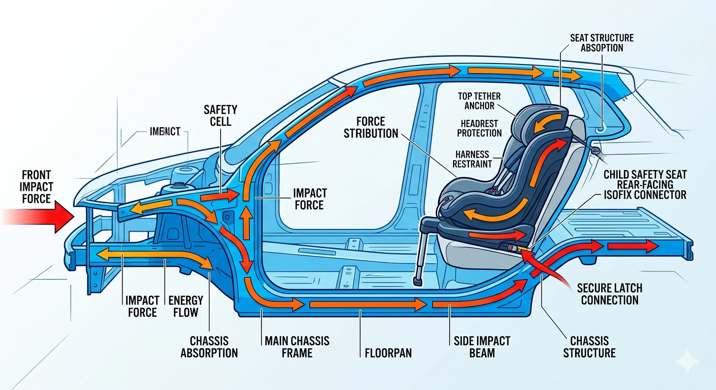 Lợi ích khi lắp đệm an toàn trẻ em trên ô tô bằng hệ thống ISOFIX